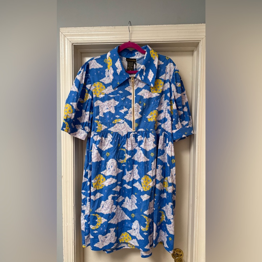 NWT Nooworks Babydoll Dress in Cloud People, 3X